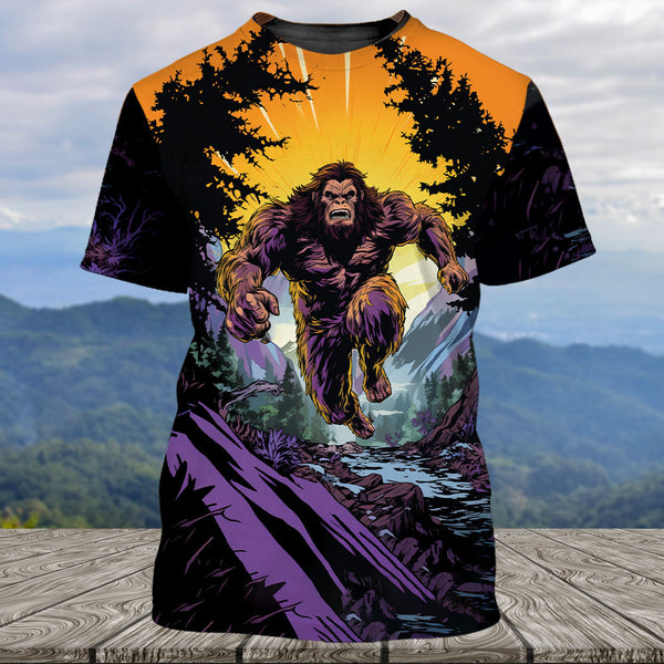 Running Bigfoot All Over Print Shirt