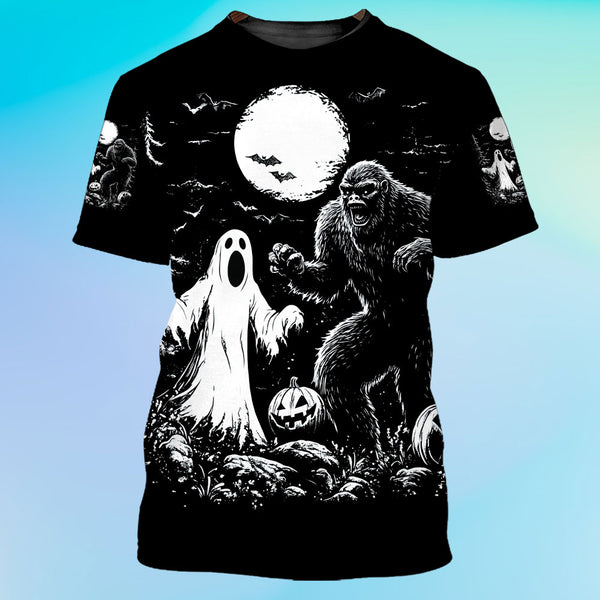 Bigfoot and Spooky Boo Night All Over Print