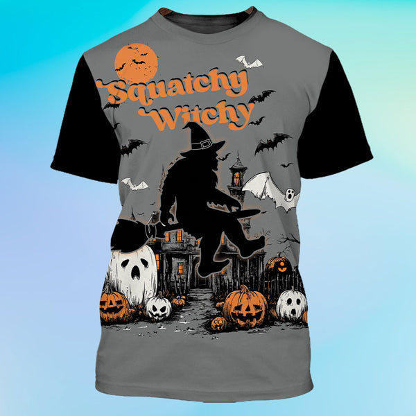 Bigfoot Halloween Town Night Squatchy Witchy All Over Print