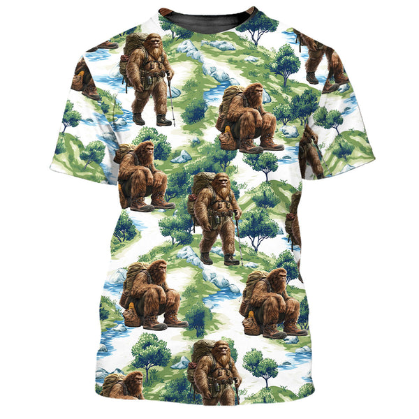 Wild Bigfoot Hiking All Over Print Shirt