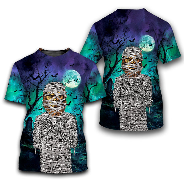 Bigfoot Mummy At Halloween Night All Over Print Shirt