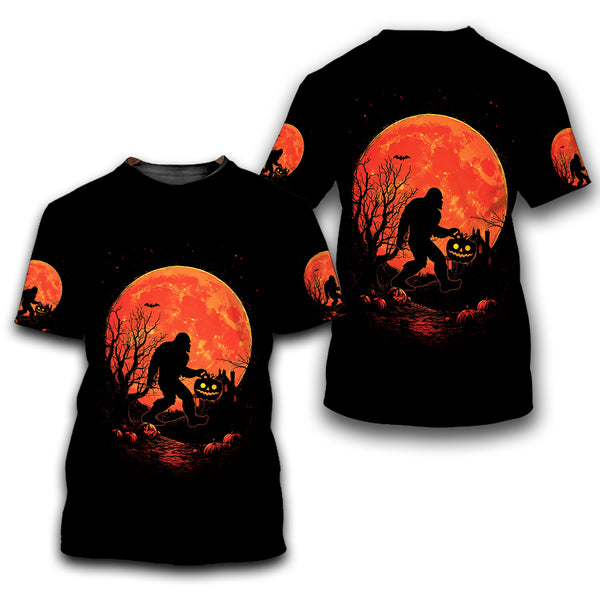 Bigfoot Blood Moon All Over Print Shirt