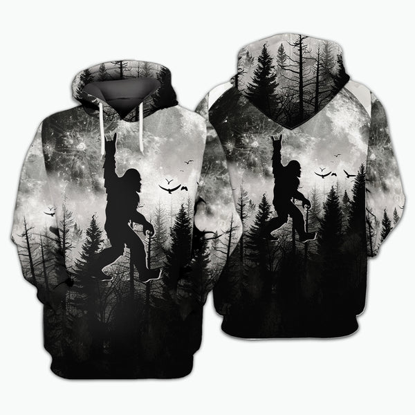 Bigfoot Into Forest All Over Print Shirt
