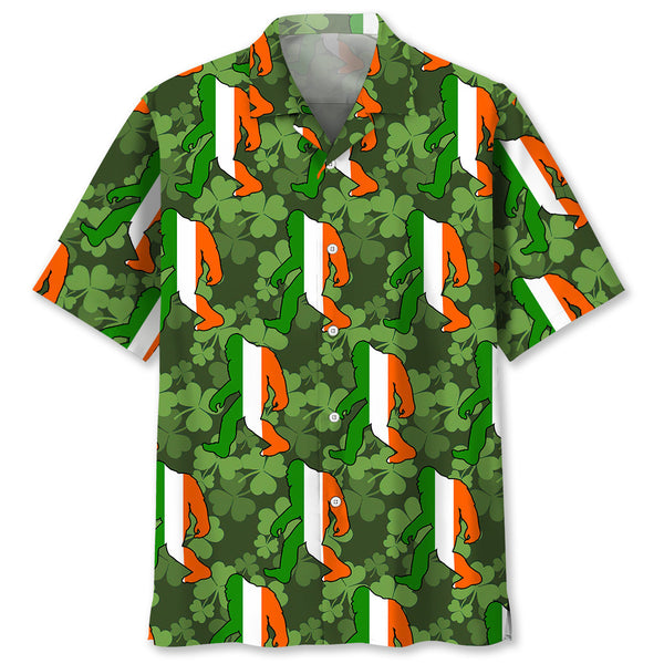 Bigfoot Green Irish St.Patrick Day Hawaiian Shirt