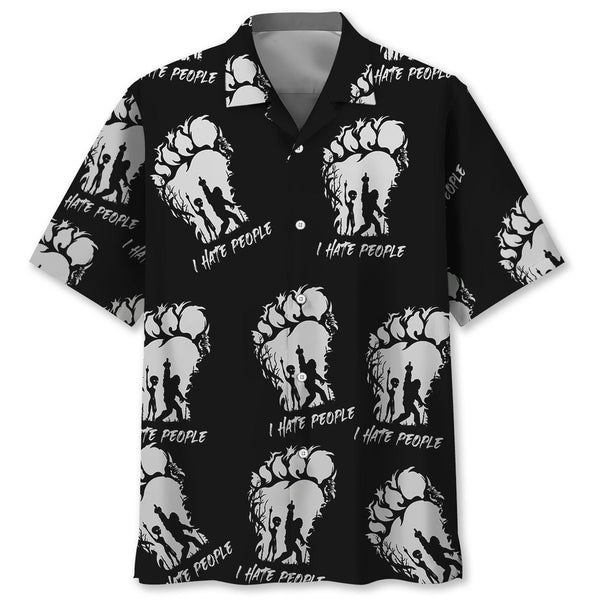 bigfoot i hate people hawaiian shirt