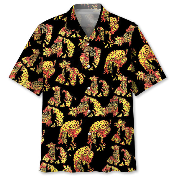 Bigfoot Pineapple Hawaiian Shirt Men