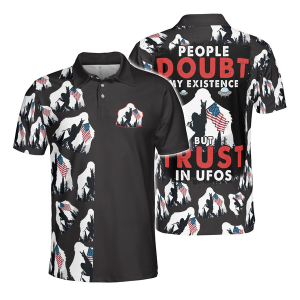 People Doubt My Existence Bigfoot Polo Shirt For Men