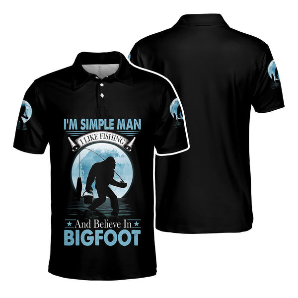 I'm A Simple Man Bigfoot Polo Shirt For Men