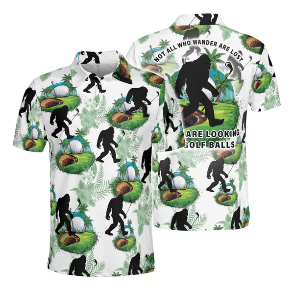 Funny Bigfoot Golf Polo Shirt For Men