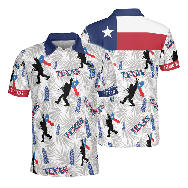 Texas Bigfoot Polo Shirt For Men