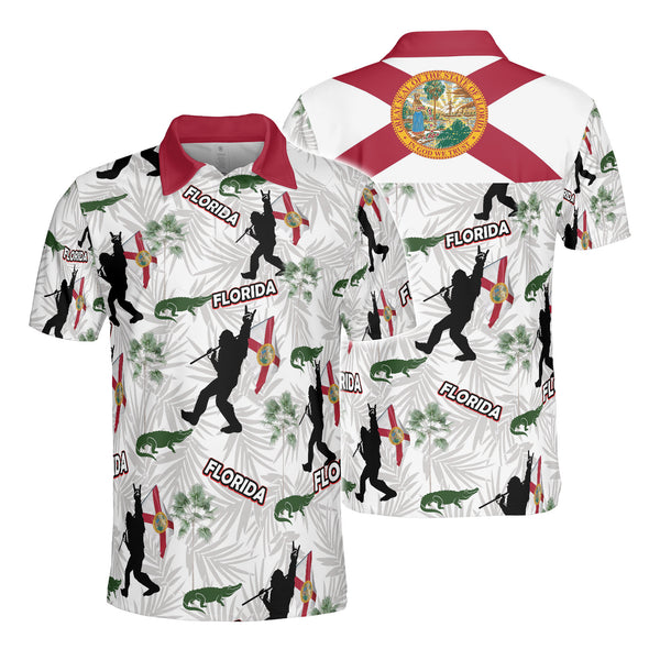 Florida Bigfoot Polo Shirt For Men