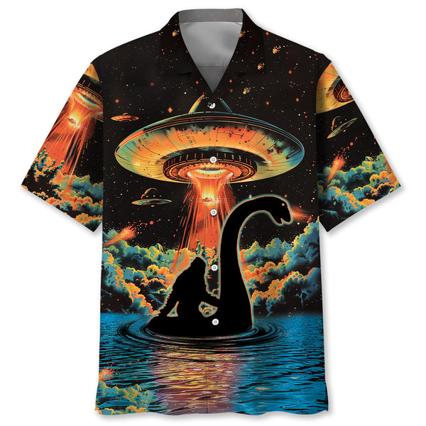 Bigfoot Nessie UFO Hawaiian Shirt