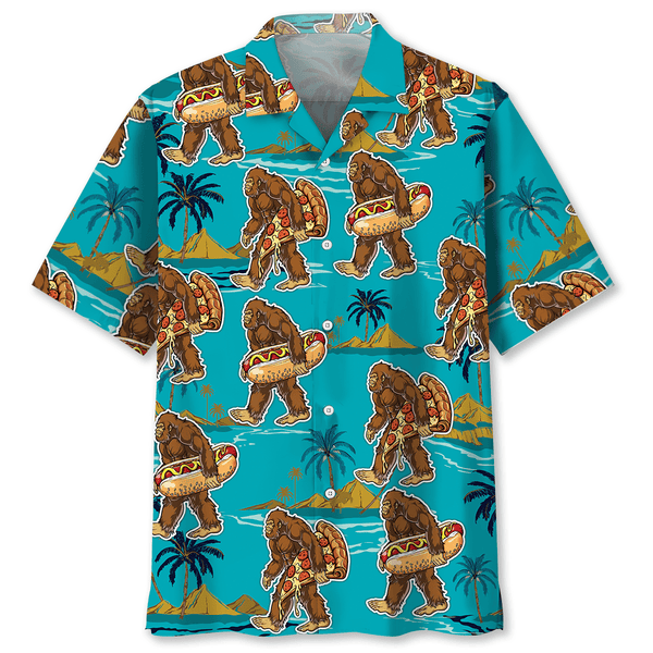 Bigfoot American Fast Food Hawaiian Shirt