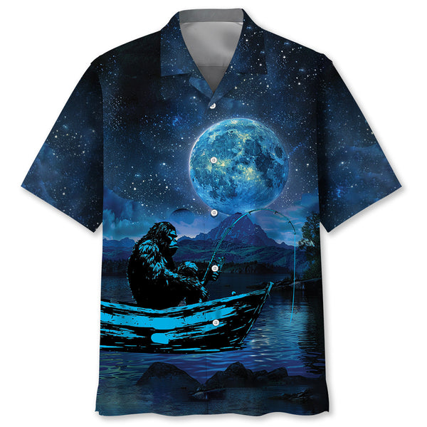 Bigfoot Fishing Relax Hawaiian Shirt