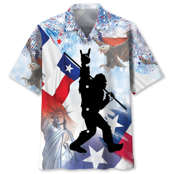 Bigfoot Texas USA Hawaiian Shirt