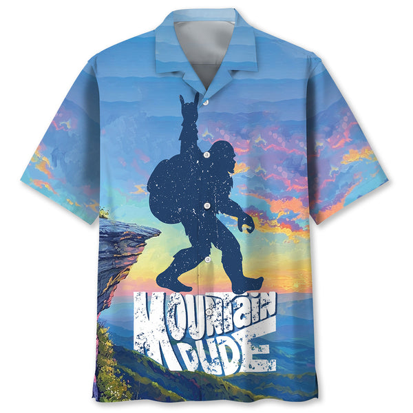 Bigfoot Mountain Hiking Hawaiian Shirt