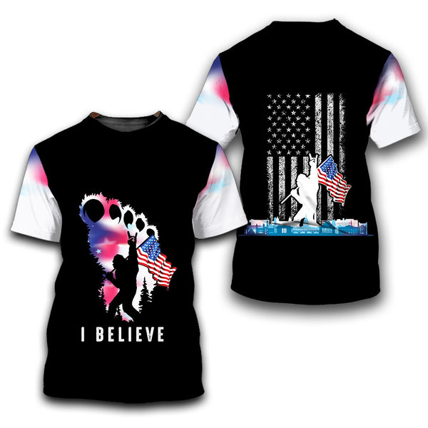 Bigfoot Believe In USA All Over Print Shirt