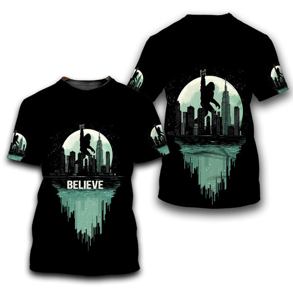 Bigfoot Believe City All Over Print Shirt