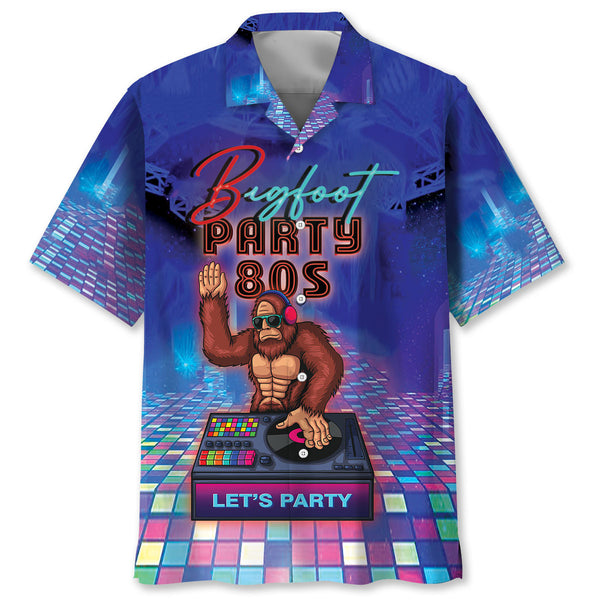 Bigfoot Party 80s Hawaiian Shirt