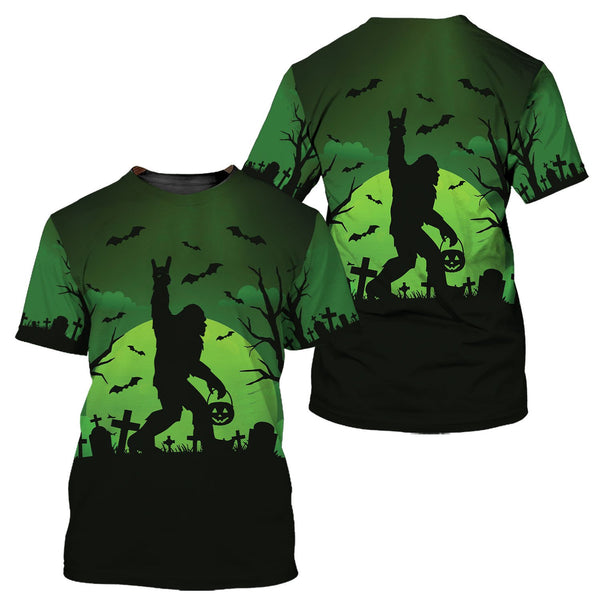 Bigfoot Halloween Night All Over Print Green