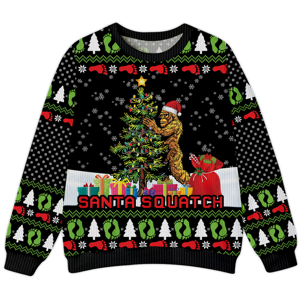 Bigfoot Santa Squatch Christmas Ugly Sweater