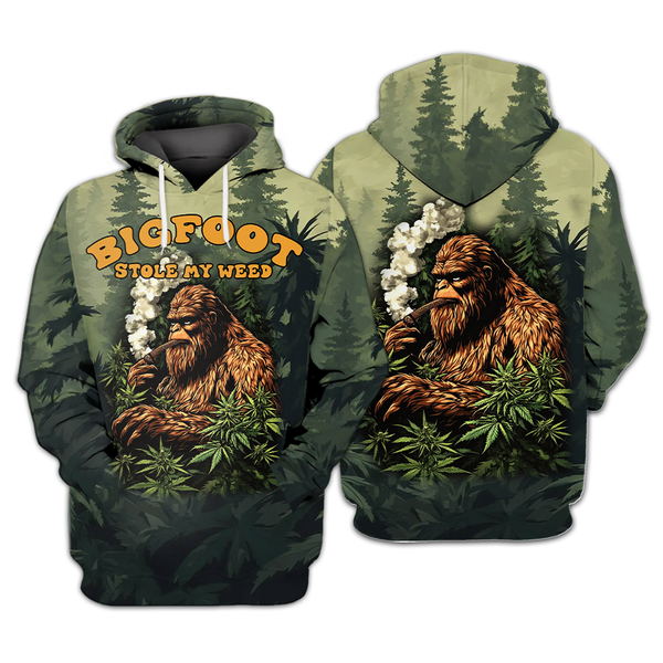 Bigfoot Stole My Weed All Over Print Shirt