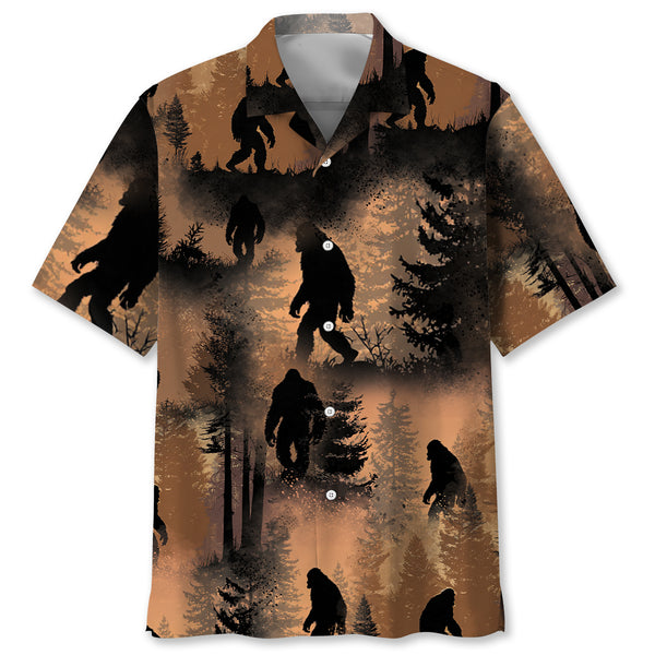Forest Bigfoot Hawaiian Shirt