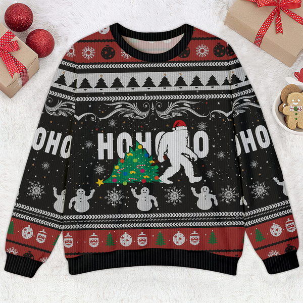 Funny Bigfoot Christmas HOHOHO Ugly Sweater
