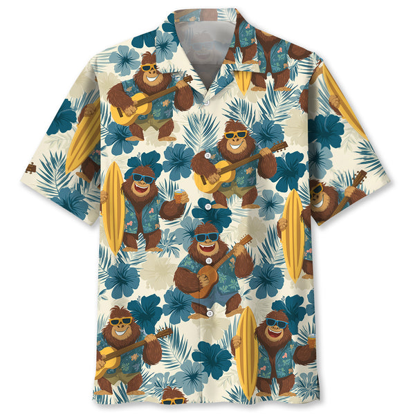 Aloha Bigfoot Summer Holiday Hawaiian Shirt