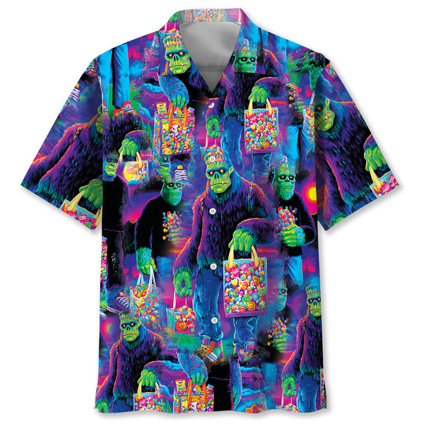 The Monster Bigfoot Art Hawaiian Shirt