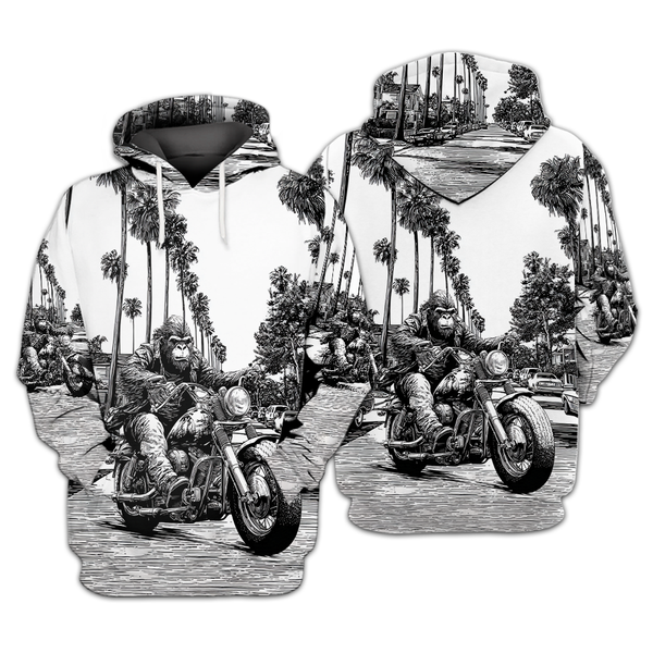 Sasquatch Rider – Ride of the Beast Vintage Biker All Over Print Shirt