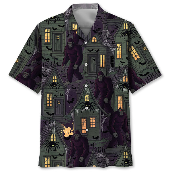 Bigfoot Scary Night Hawaiian Shirt