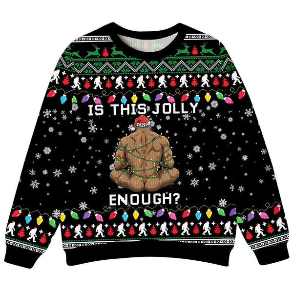 Bigfoot Is This Jolly Enough Ugly Sweater