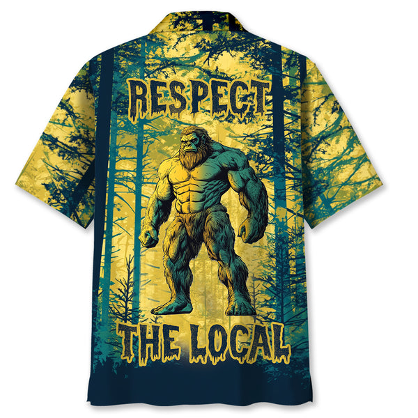 Bigfoot Respect The Local Forest Hawaiian Shirt