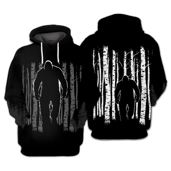 Bigfoot Forest Monochrome All Over Print Shirt