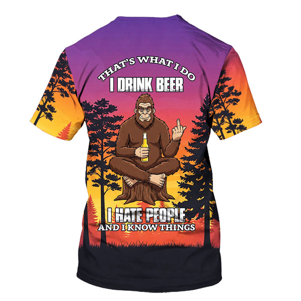 That's What I Do I Drink Beer All Over Print Shirt