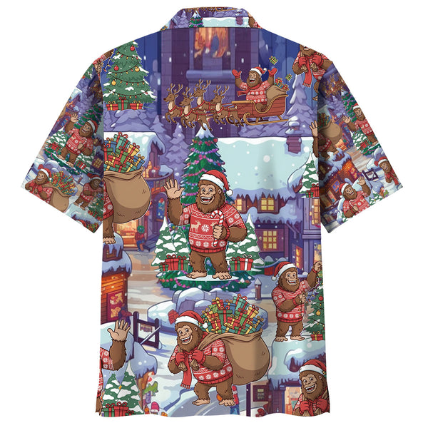 Bigfoot Celebrate Xmas Hawaiian Shirt