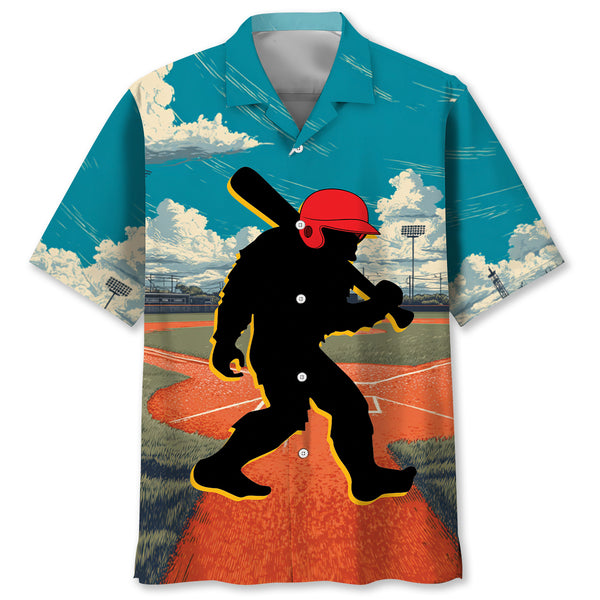 Bigfoot Baseball Hawaiian Shirt