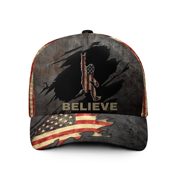 Bigfoot Believe America Trucker Hat