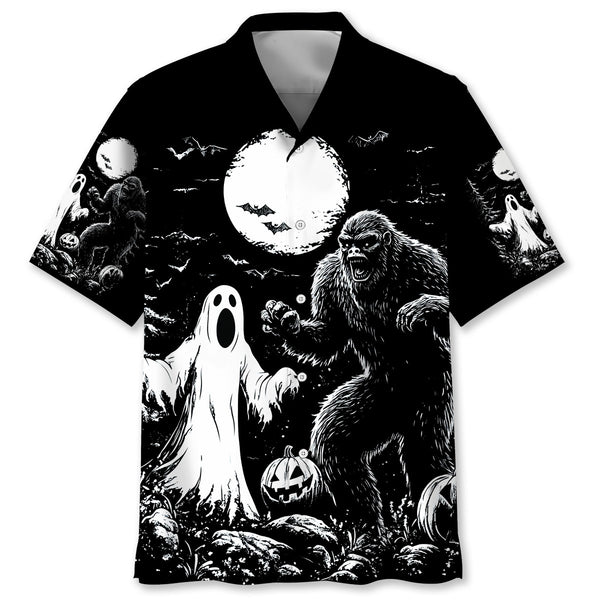 Bigfoot Spooky Night Hawaiian Shirt