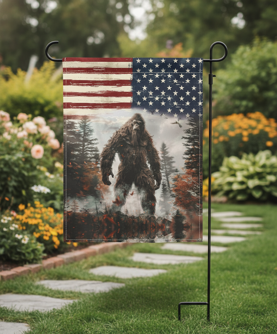 Bigfoot American Wilderness Legend Flag Decor – Artlohadvl