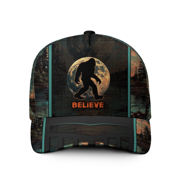 Bigfoot Believe Moonlight Trucker Hat