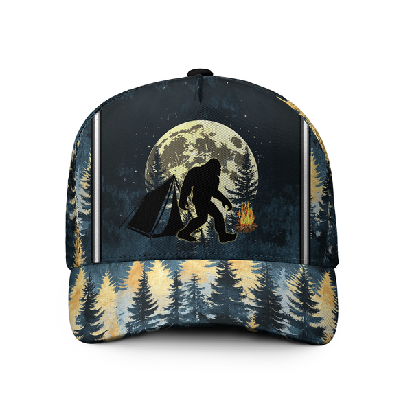 Bigfoot Camping Night Trucker Hat