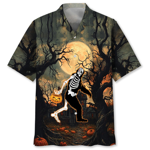 Bigfoot Halloween Trick Or Treat Hawaiian Shirt