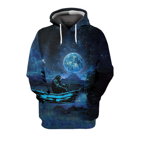 Bigfoot Fishing Relax Hoodie All Over Print