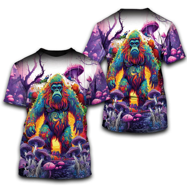 Psychedelic Bigfoot MushroomT-Shirt For Men & Women