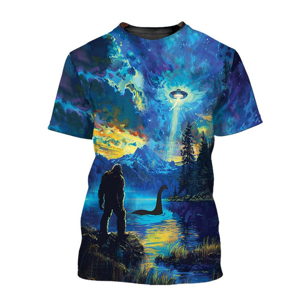 Bigfoot Nessie UFO T-Shirt For Men & Women