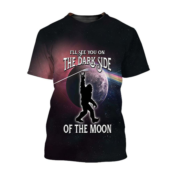 Bigfoot See You In The Dark Side Of The Moon T-Shirt For Men & Women