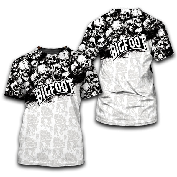 Bigfoot Skull Gothic Style All Over Print Shirt